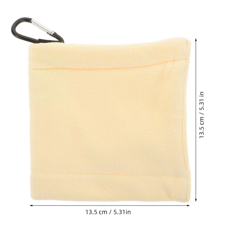 Microfiber Golf Towel With Clip Washable Club Cleaning Cloth 14x14 Inches Lightweight Accessory - Image 3