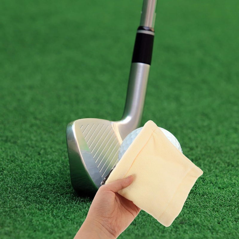 Microfiber Golf Towel With Clip Washable Club Cleaning Cloth 14x14 Inches Lightweight Accessory - Image 5