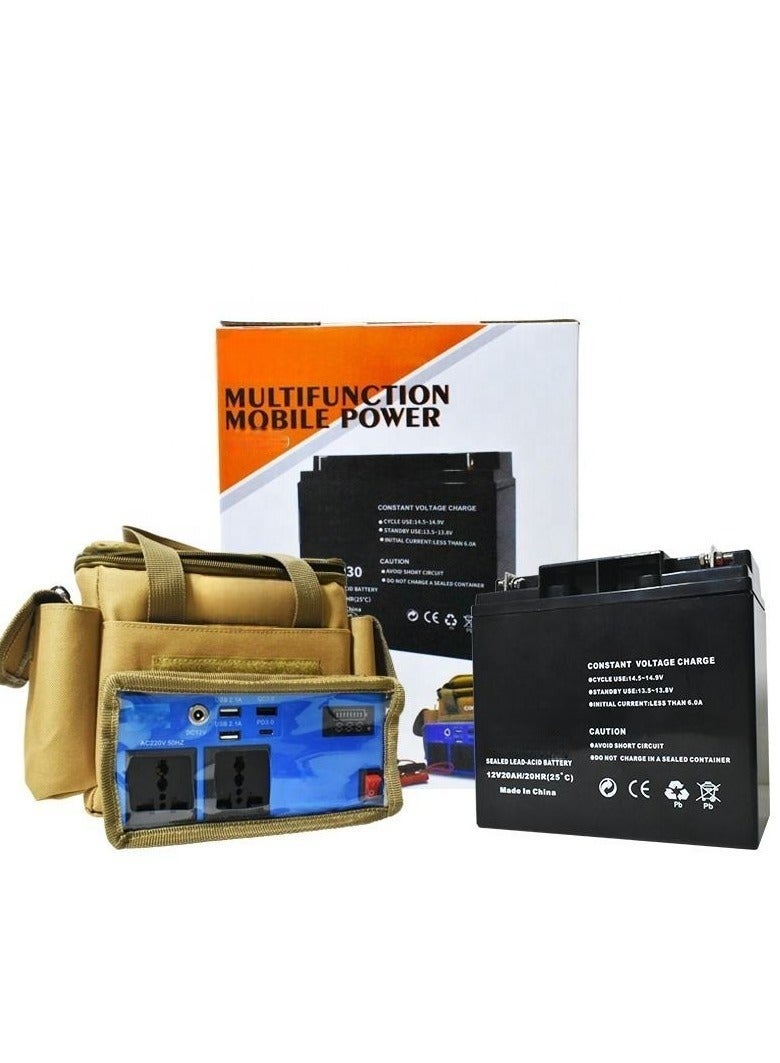 Raxoom Emergency Power Multifunctional Mobile Battery Power Bank Equipped with Adjustable Voltage Regulator. Suitable for outdoor family function. - Image 1