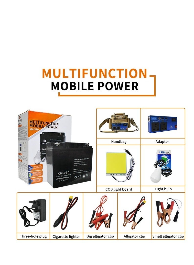 Raxoom Emergency Power Multifunctional Mobile Battery Power Bank Equipped with Adjustable Voltage Regulator. Suitable for outdoor family function. - Image 5