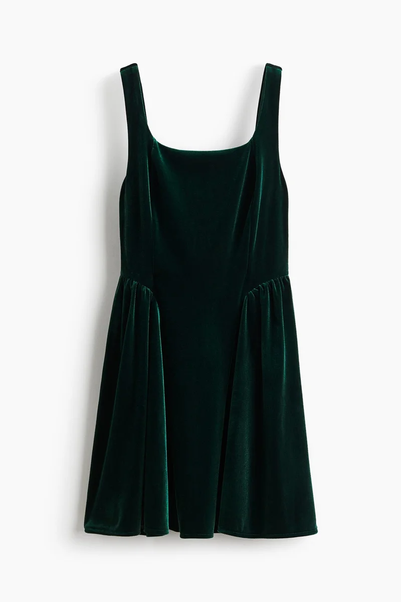 H&M Sleeveless velour dress