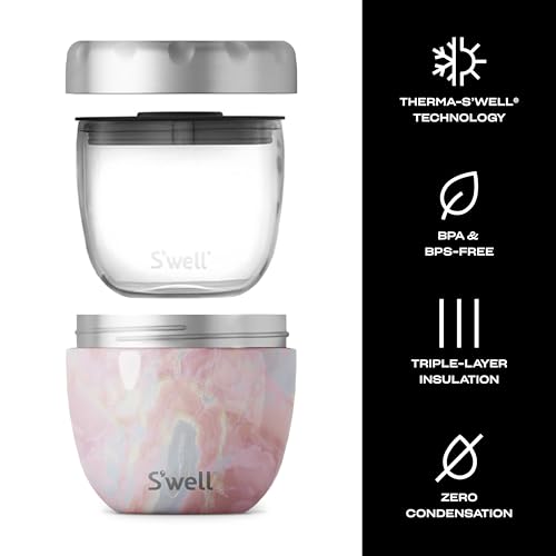 S'well Stainless Steel Food Bowls – 21.5oz - Geode Rose Eats - Triple-Layered Vacuum-Insulated Containers Keeps Food Cold for 11 Hours and Hot for 7 - Condensation-Free, Leak-Free, and Dishwasher-Safe - Image 4
