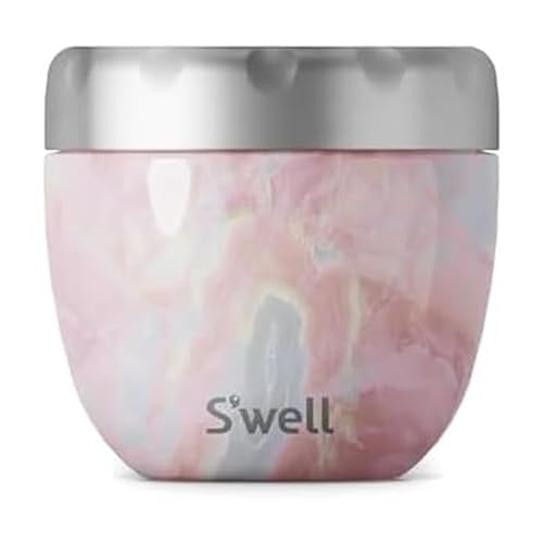 S'well Stainless Steel Food Bowls – 21.5oz - Geode Rose Eats - Triple-Layered Vacuum-Insulated Containers Keeps Food Cold for 11 Hours and Hot for 7 - Condensation-Free, Leak-Free, and Dishwasher-Safe - Image 1