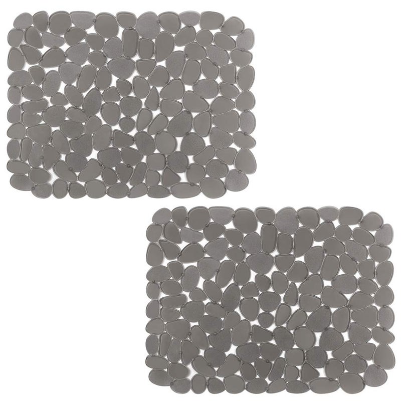 OTHWAY 2Pcs Kitchen Sink Mats 158 x12 Scratch Free Sink Protector for Stainless SteelPorcelain Sink Pebble Design Quick Drain Dish Drying Mat a Nice Touch for Your Kitchen