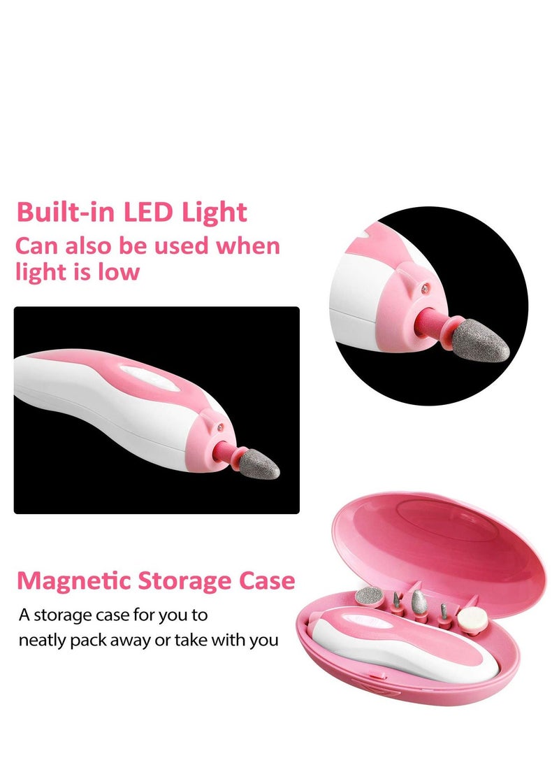 KASTWAVE Electric Nail File Shaper Pedicure Manicure Set Portable with 5 Pcs Attachment for Care of Hands and Feet - Image 4