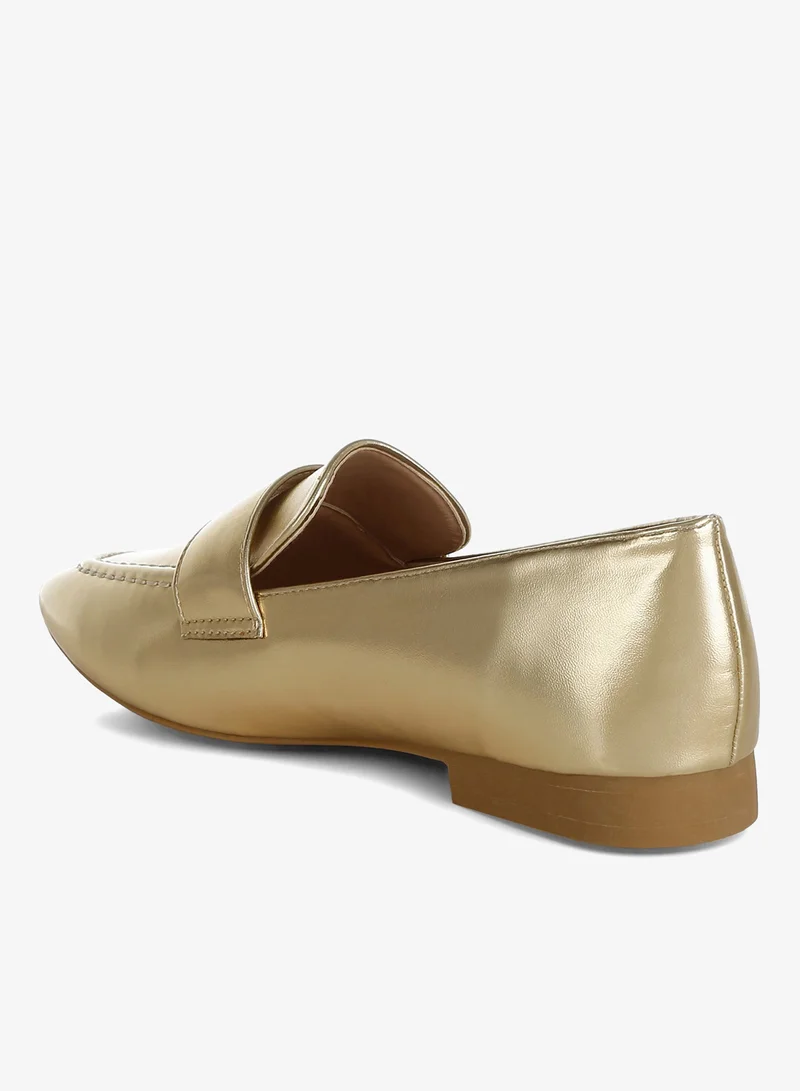 London Rag Gold Flat Heel Loafers in Gold for Women | Best Price UAE
