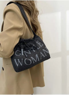 GENTLE WOMAN Gentle Woman Dumpling bag Denim drawstring shoulder bag  - Image 4