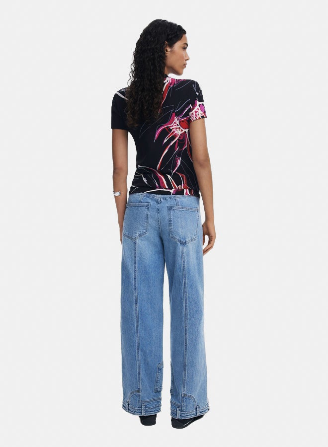 DESIGUAL Abstract floral T-shirt - Image 4