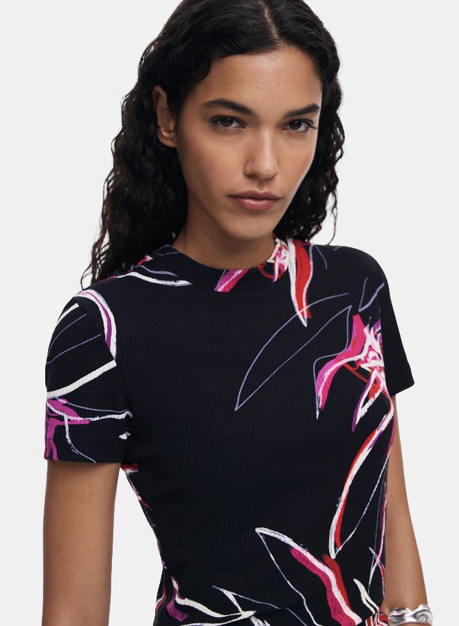 DESIGUAL Abstract floral T-shirt - Image 3
