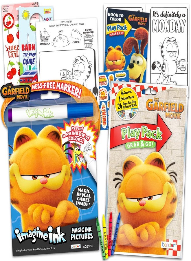 Garfield Activity Set - Mess-Free Imagine Ink Coloring Book Plus Play Pack with Coloring Pages, Stickers, More for Kids Ages 4-8 - Image 1