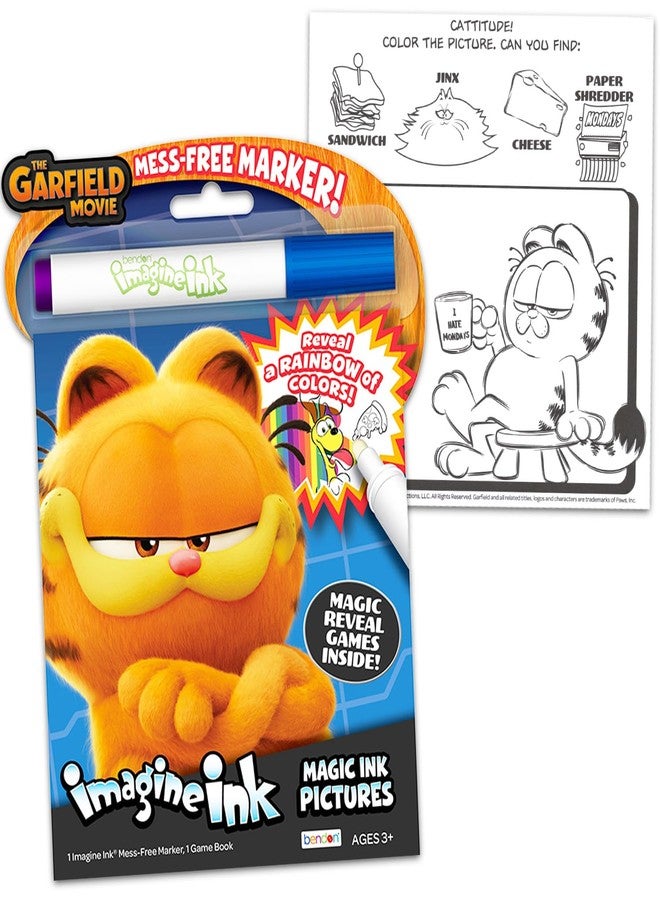 Garfield Activity Set - Mess-Free Imagine Ink Coloring Book Plus Play Pack with Coloring Pages, Stickers, More for Kids Ages 4-8 - Image 2