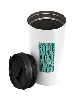 LIT Stainless Steel Look Ahead Leave Behind Positive Message Quote With Words Tumbler  - Image 2