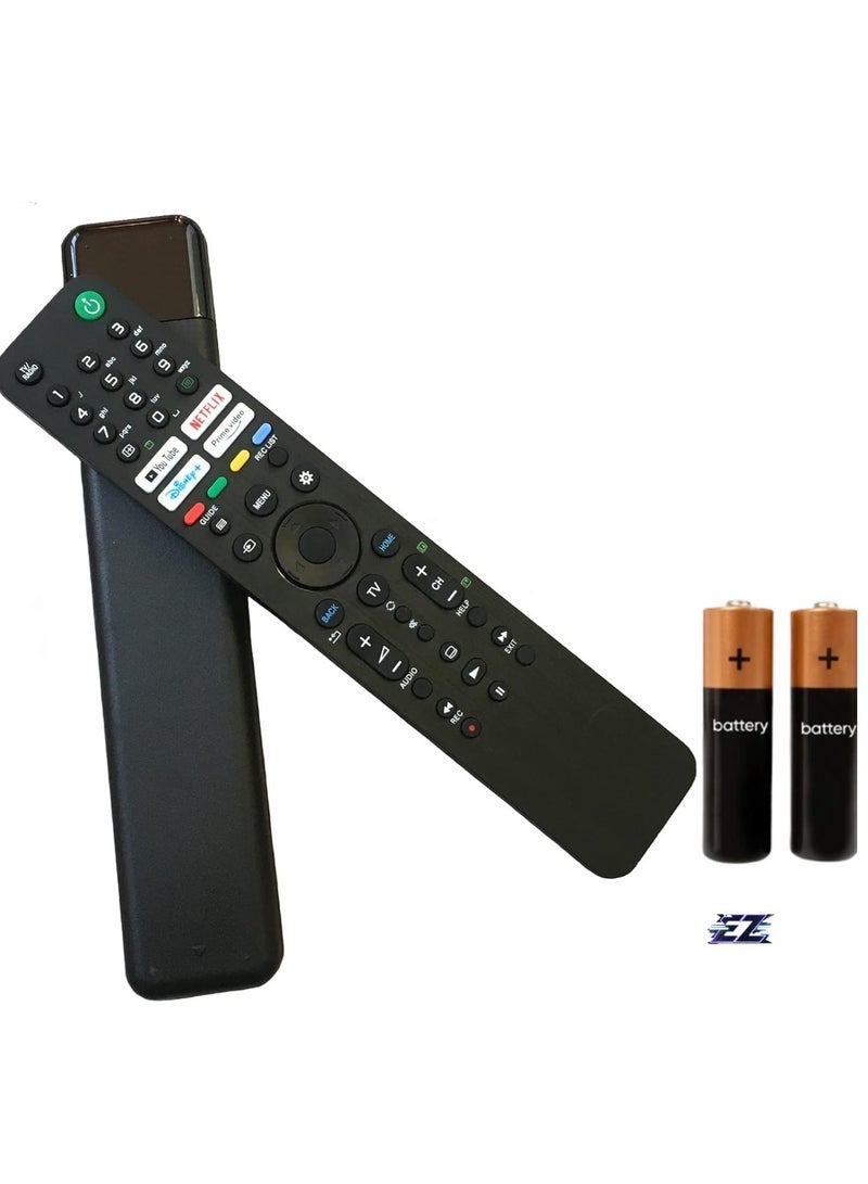 بوبزا: جهاز تحكم عن بعد بديل متوافق مع RMF-TX520U MG3-TX520U لتلفزيون سوني برافيا KD-50X85J، KD-55X79J، KD-55X80J، KD-55X85J، KD-65X85J، KD-75X85J، KD-85X85J، XR55A80J، XR55A84J (بدون صوت) مع بطارية - Image 1