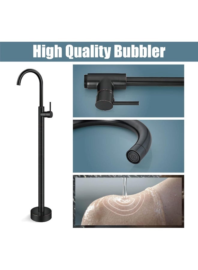 Aolemi Oil Rubbed Bronze Freestanding Tub Filler Floor Mounted Single Handle Bathtub Faucet Single Lever Brass Mixer Tap - Image 4