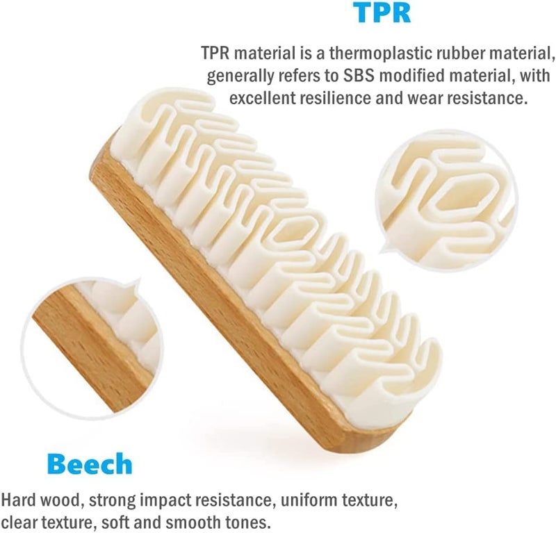 Afrodite TPR Suede Shoe Cleaning Brush, Dry-Brushing for Dust Removal, Magic Silicone Wood Brush for Cleaning Suede/Nubuck/Leather Material of Shoes Bags and Clothes (1PC) - Image 3