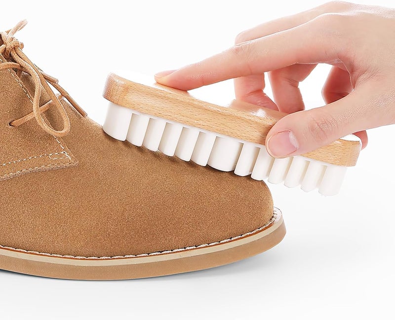 Afrodite TPR Suede Shoe Cleaning Brush, Dry-Brushing for Dust Removal, Magic Silicone Wood Brush for Cleaning Suede/Nubuck/Leather Material of Shoes Bags and Clothes (1PC) - Image 1