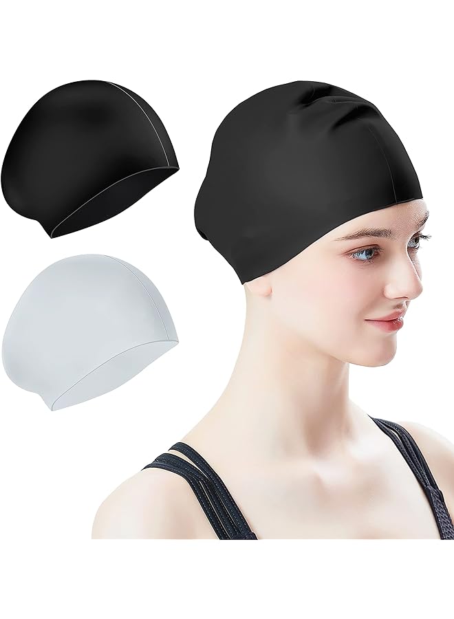 Zaboon Swim Cap For Long Hair Swimming Cap For Women Men Teenager Curved Bathing Cap Ideal For Curly Short Medium Long Thick Hairkeep Your Hair Dry And Unchanged - Image 1