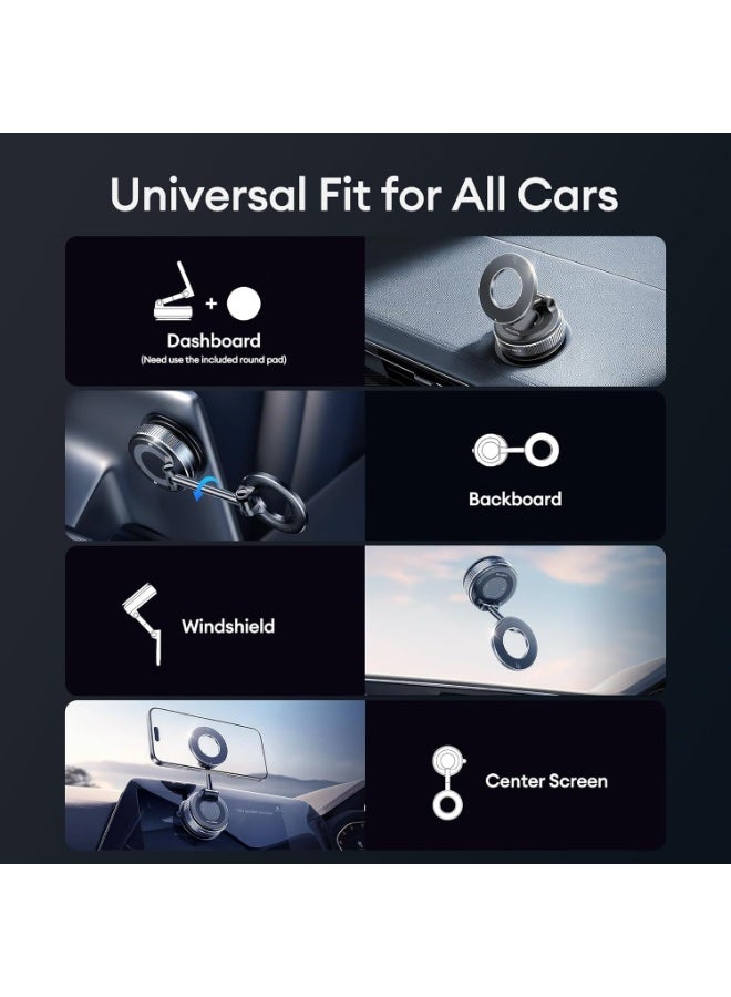 r Magnetic Suction Cup Phone Mount for Magsafe, 360° Adjustable Magnetic Car Phone Holder, Pocket Size Foldable Car Mount, Cell Phone Holders for Your Car for iPhone 17 16 15 14 13 12 Series - Image 5