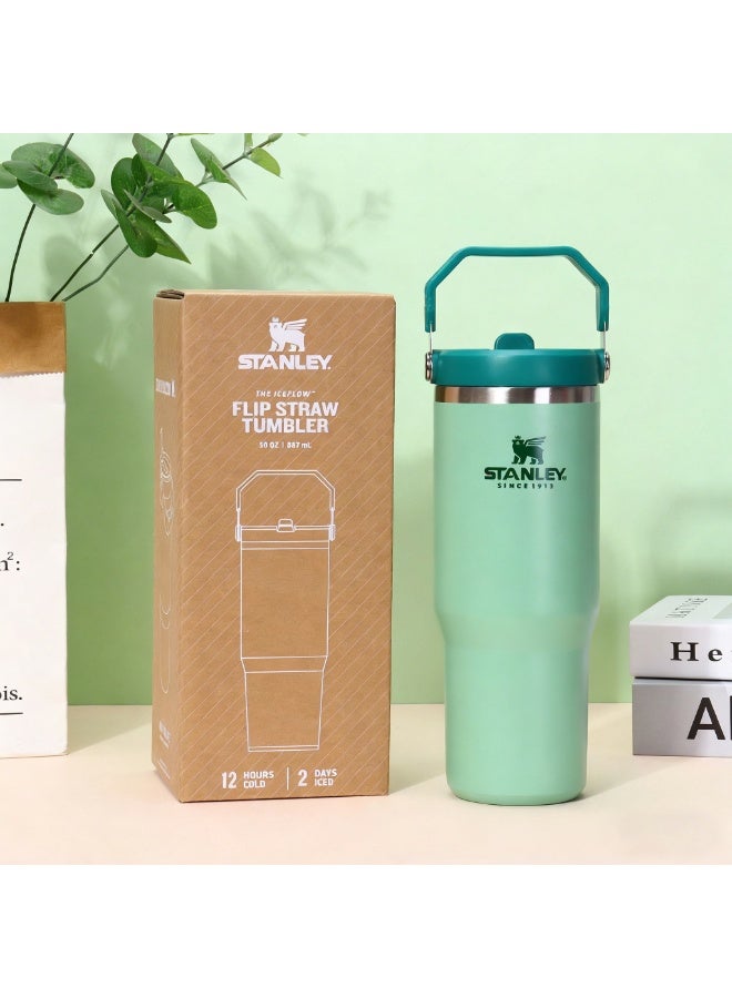 ستانلي كوب ستانلي كلاسيك آيس فلو فليب سترو سعة 30 أونصة، أخضر - Image 4