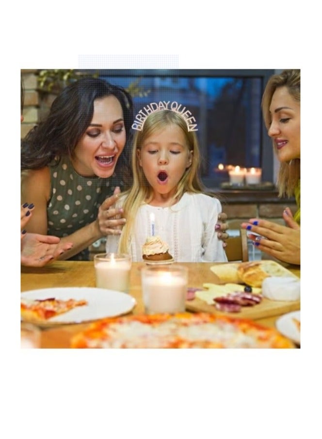 عيد ميلاد الملكة وشاح وحجر الراين عقال مجموعة، التيجان عيد ميلاد لفتاة، روز الذهب بريق عيد ميلاد وشاح عيد ميلاد هدايا عقال للنساء لوازم حفلة عيد ميلاد - Image 3