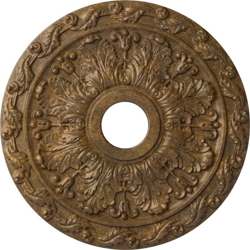 Ekena Millwork CM19SPRZS Spring Leaf Ceiling Medallion, Rubbed Bronze - Image 1