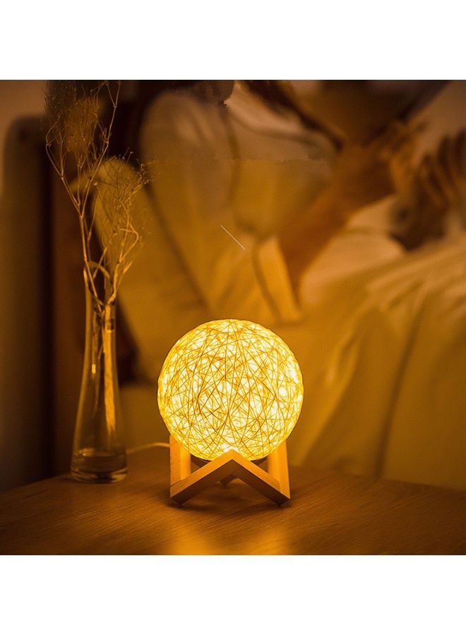 NIBEMINENT 3D USB LED Moon Lamp With Stand Yellow/Brown 15cm - Image 5