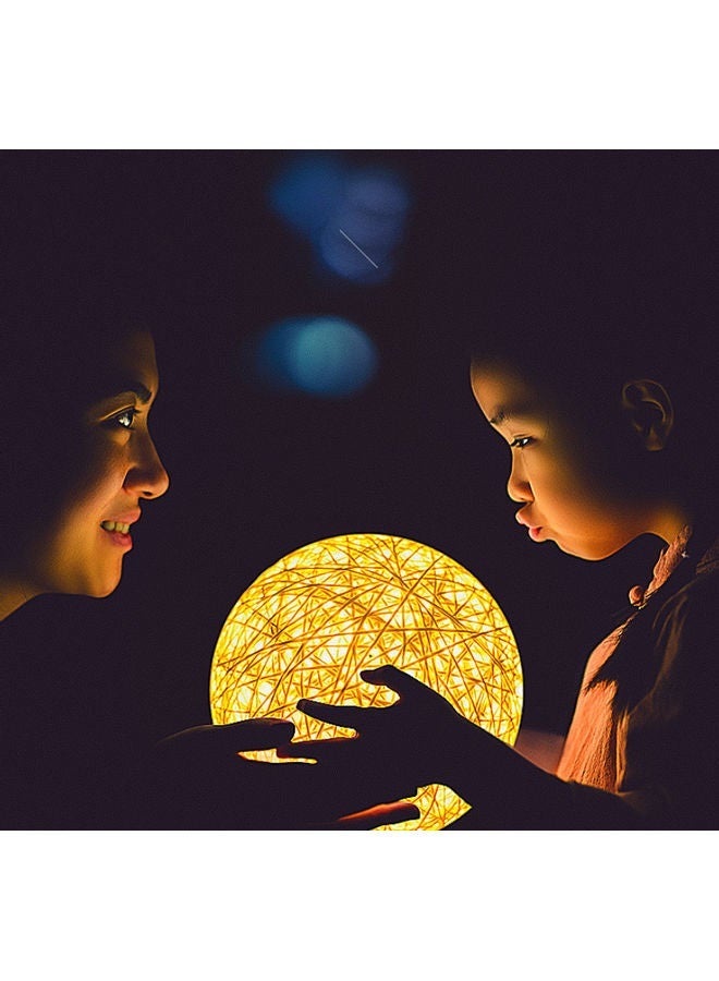 NIBEMINENT 3D USB LED Moon Lamp With Stand Yellow/Brown 15cm - Image 4