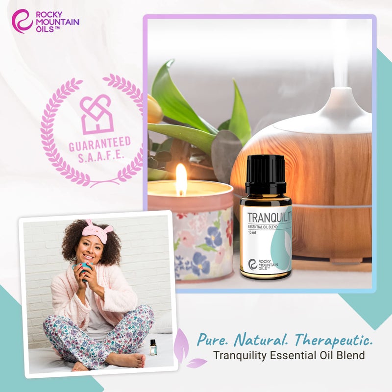 Rocky Mountain Oils Tranquility Essential Oil Blend - Essential Oils for Diffuser, Topical, and Home - Essential Oils to Promote Restful Nights - 15ml - Image 4