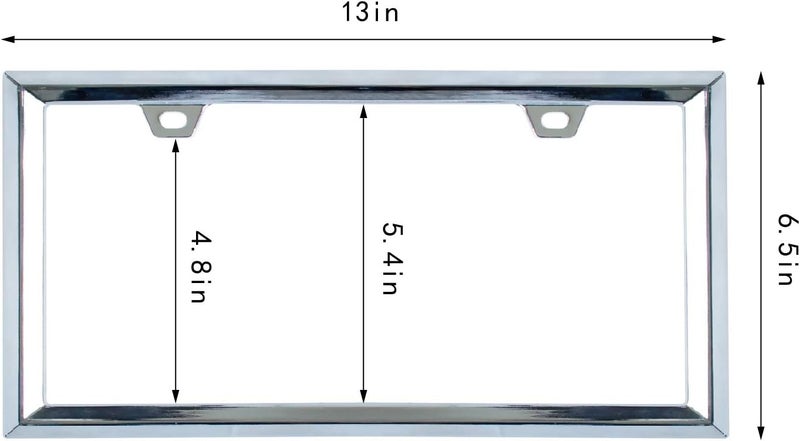 Sgooky 3D Modern Triangle Pattern License Plate Frame Chrome License Plate Holder (1, Chrome) - Image 5