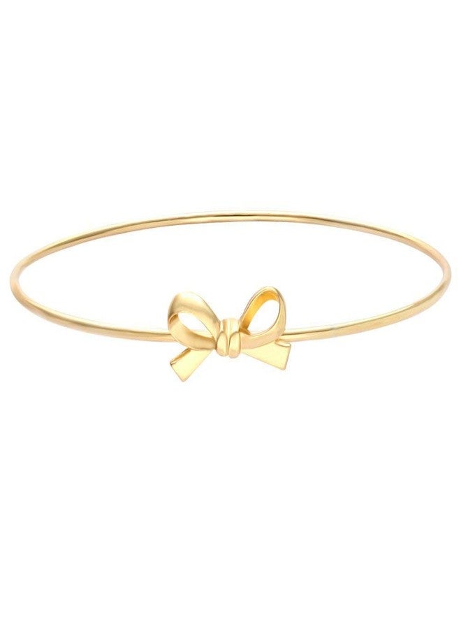 NOUMANDA Fashion Dainty Bow Bracelets Bangles Infinity Bracelets for Women Friendship Gifts (gold) - Image 1