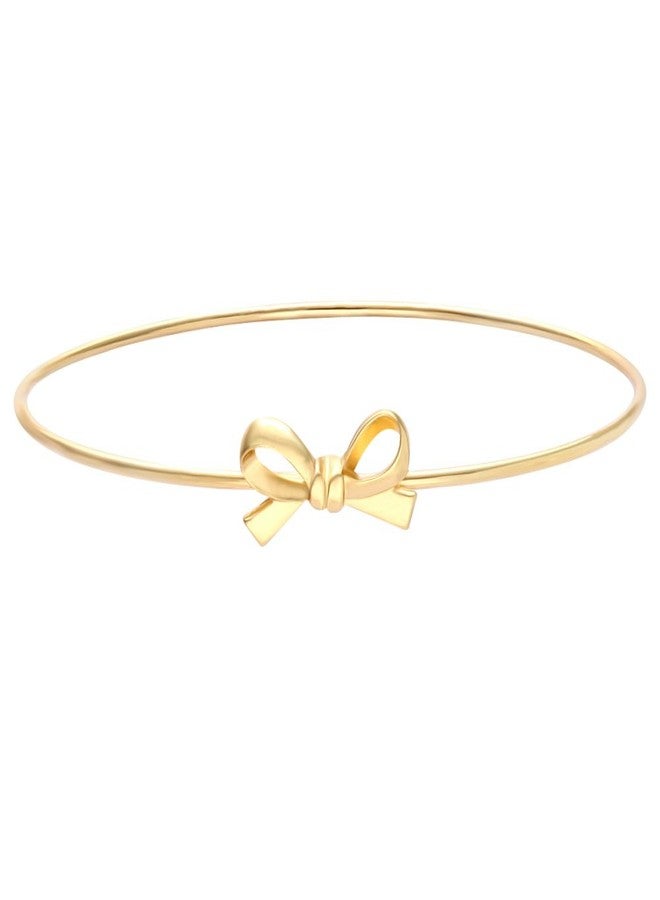 NOUMANDA Fashion Dainty Bow Bracelets Bangles Infinity Bracelets for Women Friendship Gifts (gold) - Image 2