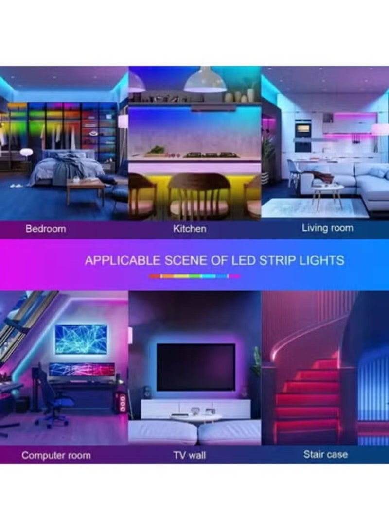 سلسلة أضواء LED RGB بطول 5 أمتار لإضاءة شجرة الكريسماس وإضاءة رأس السنة الجديدة - Image 3