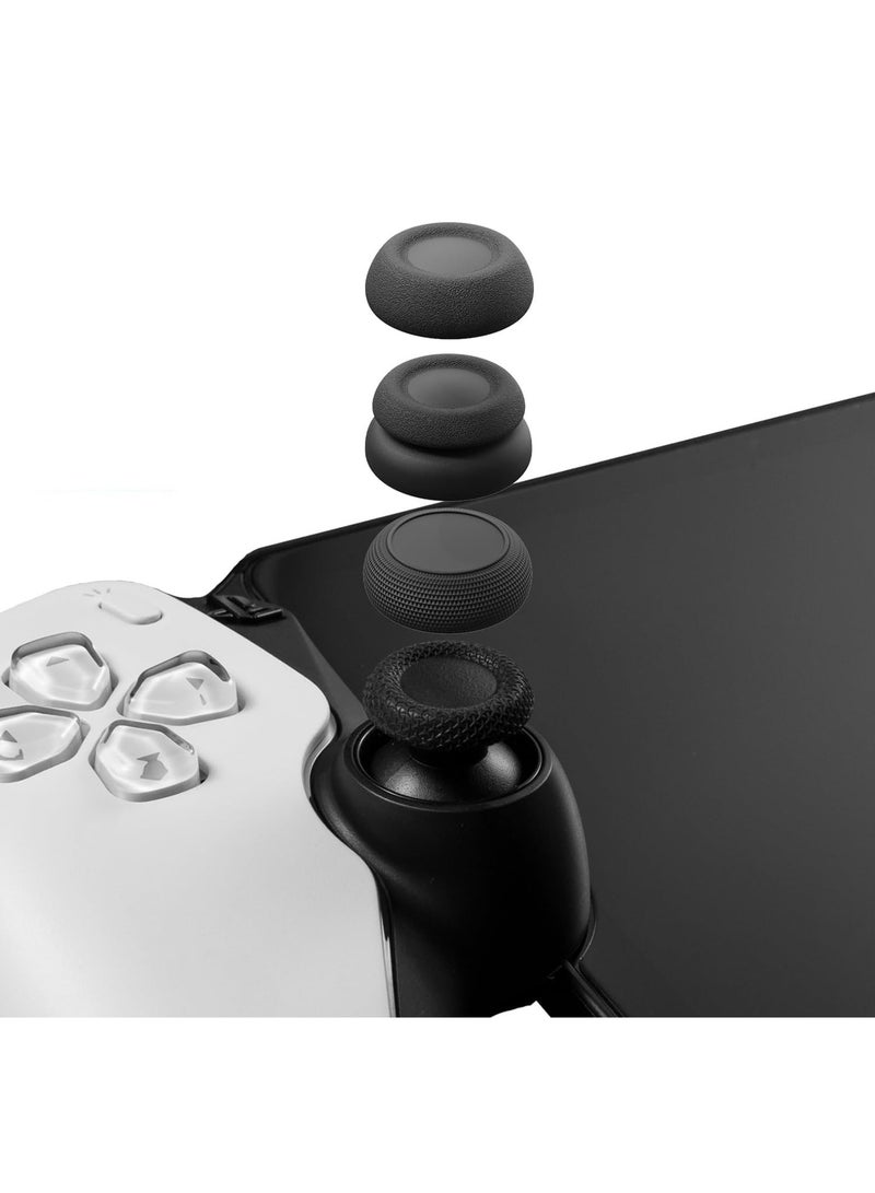 Peachjoy 6pcs Thumb Grips, Black Joystick Caps for Playstation Portal, PS5 Analog Stick Covers - Image 2