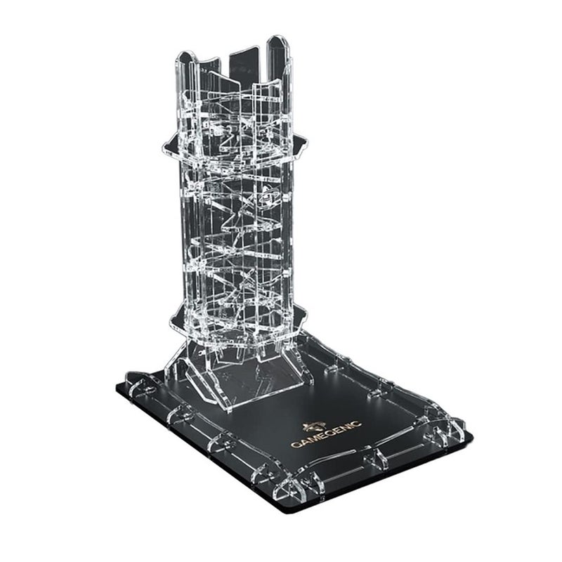 Gamegenic Crystal Twister Premium Dice Tower - Unique Dice-Rolling Experience - Accessory for Board Games, Tabletop Games and Dice Rolling Games - Clear Acrylic Dice Tower - Made - Image 5