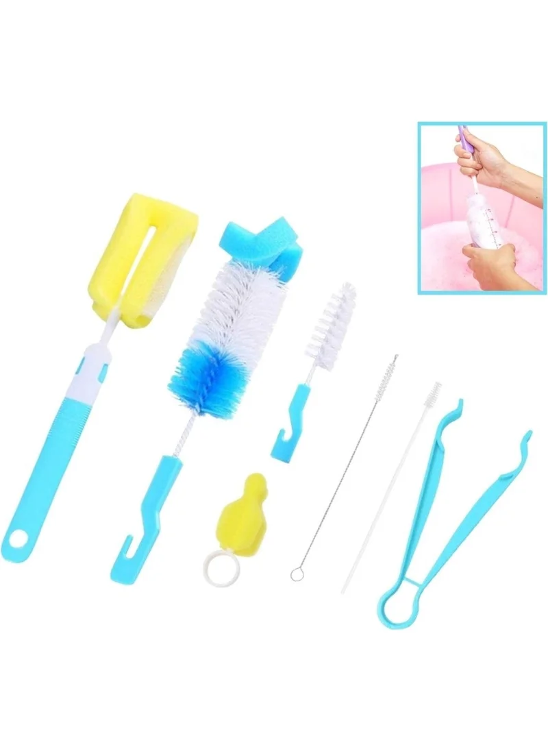 5 دي ام 7 Piece Baby Bottle - Jar -Jug Cleaning Brush Set