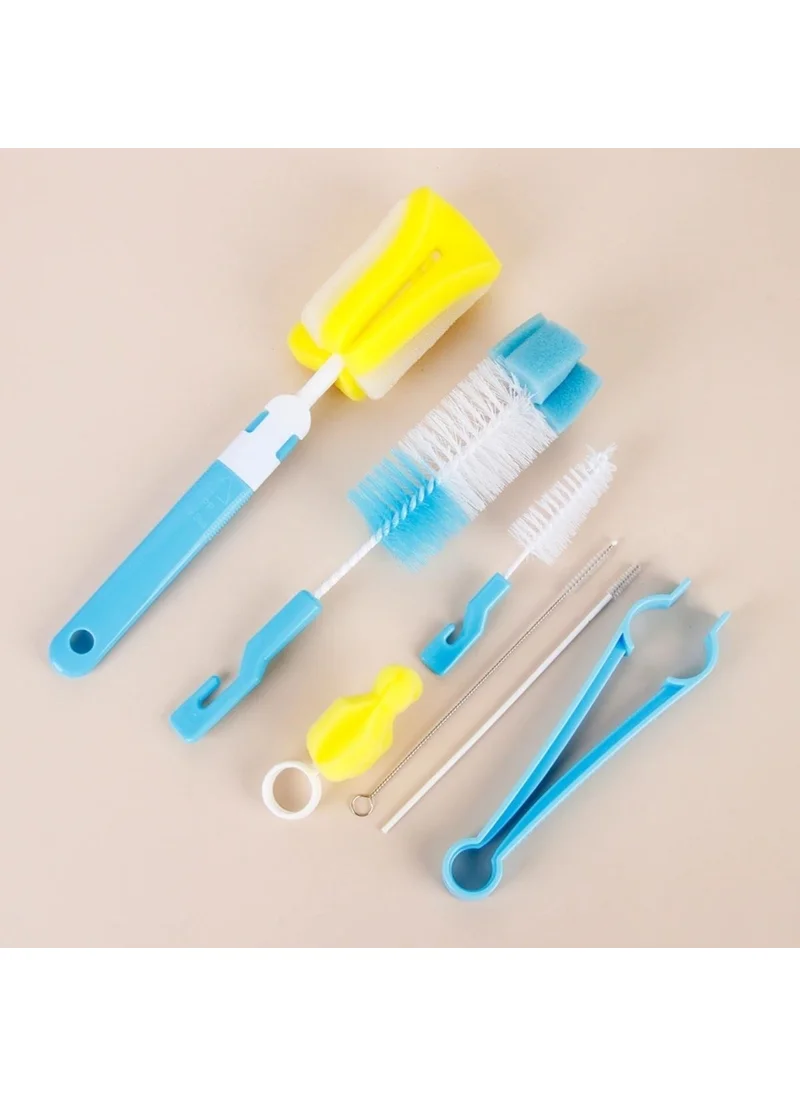 5 دي ام 7 Piece Baby Bottle - Jar -Jug Cleaning Brush Set