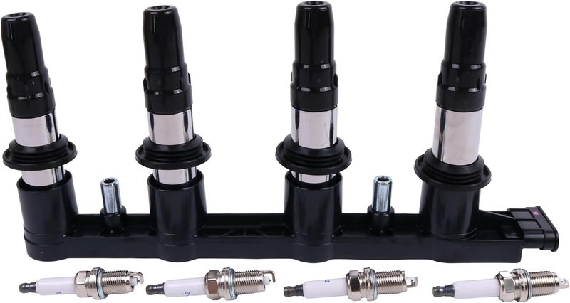 YLQASOON UF620 Ignition Coil and 4 Spark Plugs for Chevrolet, Pontiac, and Suzuki - Image 3