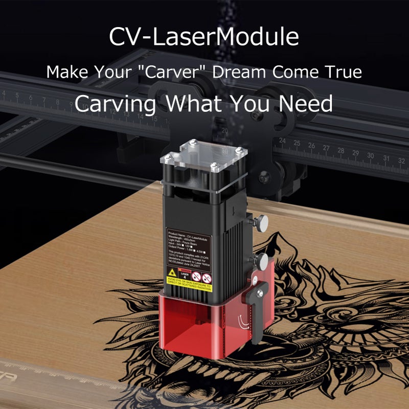 Original Creality Ender-3 S1 CV-Laser Module 24V 5W Head Compatible with Ender-3 S1/Ender-3 S1 Pro/Ender-3 S1 Plus CNC Carving Machine Precise Focusing Spot Soot Absorption Eye - Image 5