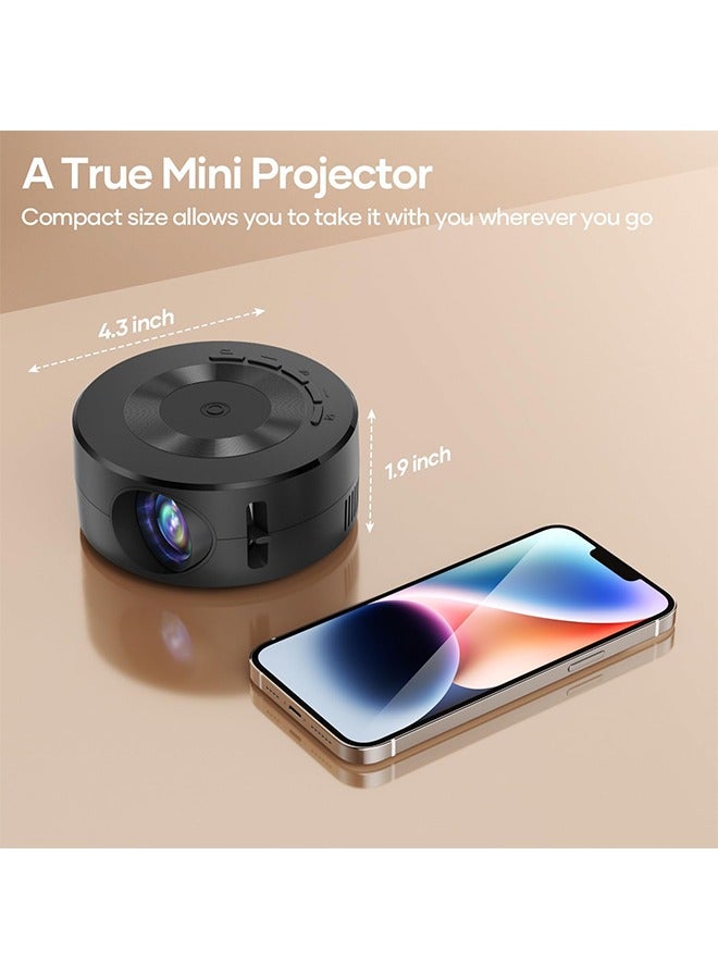 X-level Mini Projector with Bracket,Portable Movie Projector 1080P Support, 9500L Outdoor Projector for Home Theater Movie Phone Projector, Video Projector Compatible with Android / iOS / USB  - Image 4
