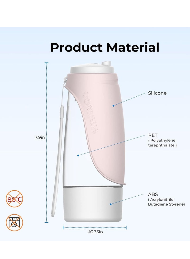 DOGNESS Water Bottle With Food Storage-Pink - Image 4