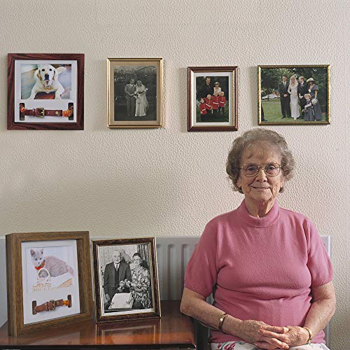 KCRasan Pet Memorial Picture Frame - Sentiment Frame for Loss of Dog or Cat Gifts - Pet Collar Frame Remembrance Sympathy Keepsake, Brown - Image 5