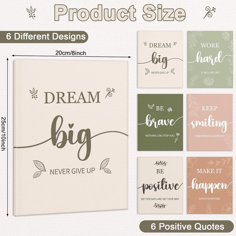 Justforjoyful مجموعة فنون الحائط الملهمة Justforjoyful مكونة من 6 قطع - Image 2