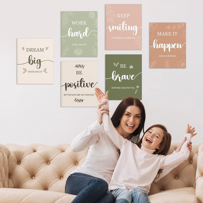 Justforjoyful مجموعة فنون الحائط الملهمة Justforjoyful مكونة من 6 قطع - Image 4