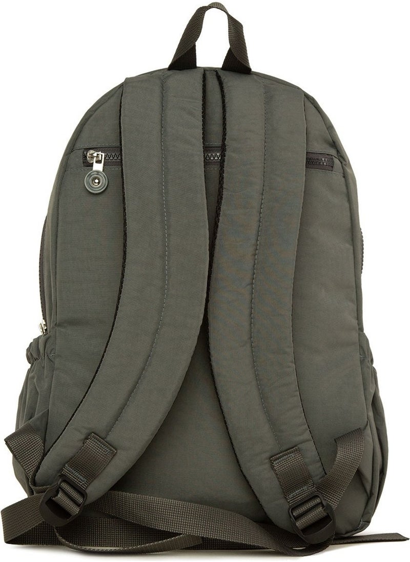 Bagmori Gray Multi-Zipper Multi-Pocket Large Backpack  - Image 3
