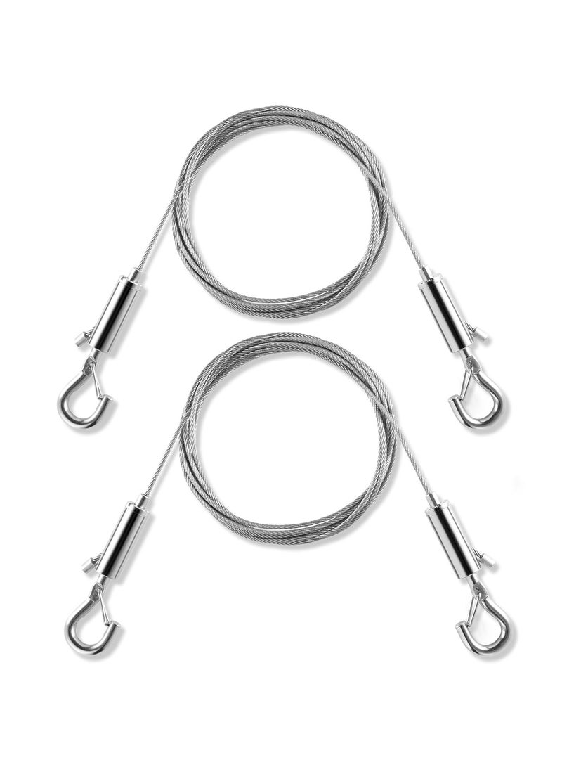 Oasisgalore 2Pcs Adjustable Heavy Duty Picture Hanging Kit, 6.6FT Stainless Steel Wire Rope, Supports Up to 100lbs  - Image 1