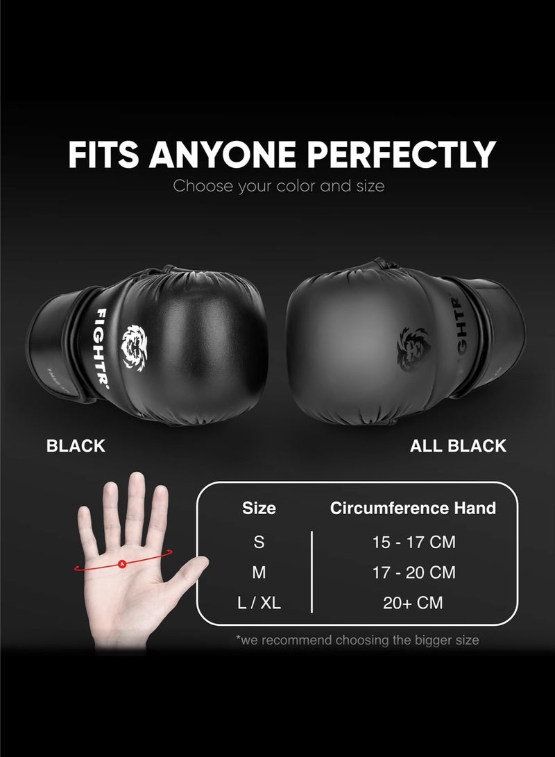 FIGHTR Pro MMA Sparring Gloves For Grappling Sparring Training, Kickboxing Martial Arts Muay Thai Punching Bag Mitt Training Boxing For Men And Women | Incl. Carrying Bag - Image 2