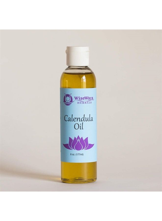 Hyland's Wiseways Herbals Calendula Oil 6 Ounces Organic Natural Skin Care Oil for Sprains, Bruises and Swellings 