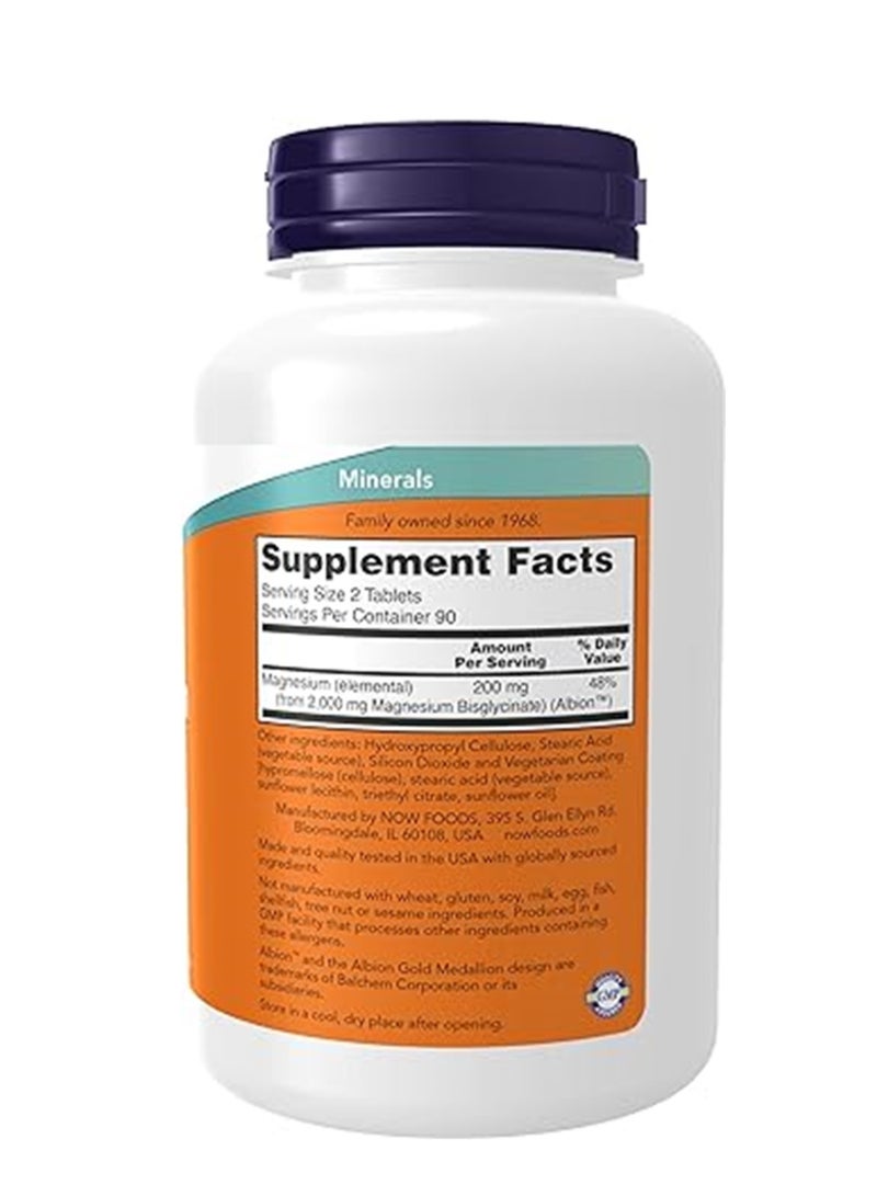 NOW MAGNESIUM GLYCINATE TAB 180S - Image 2