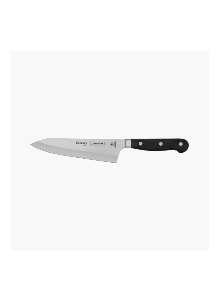 TRAMONTINA Since 1911,Made in Brazil-  Century 7 Inches Cook Knife with Stainless Steel Blade and Black Polycarbonate Handle,  - Image 2