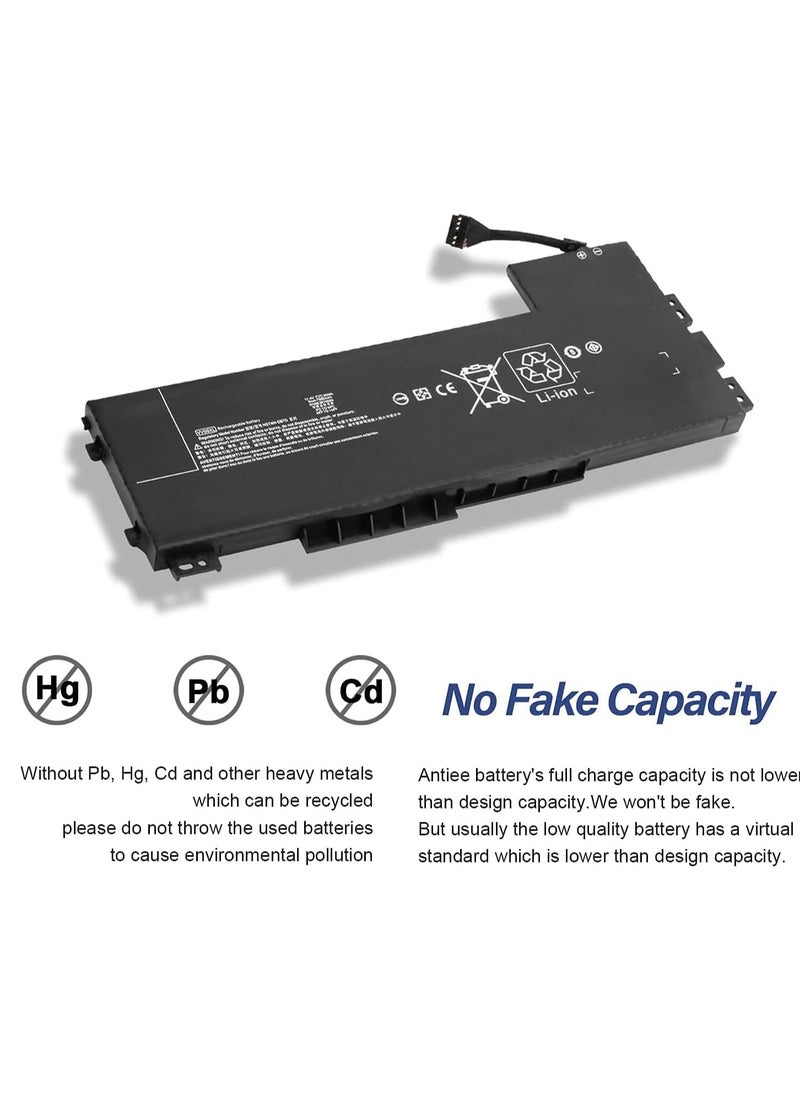 Generic 90Wh VV09XL Laptop Battery for HP ZBook 15 G3 G4, ZBook 17 G3 Mobile Workstation HSTNN-DB7D HSTNN-C87C 808398-2B1 808398-2C1 808452-001 808452-002 005 8. 08398-2C2 VV09090XL 11.4V 9-Cell  - Image 4